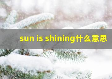 sun is shining什么意思